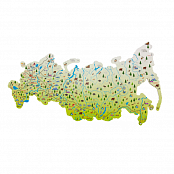 Карта России мини (цветная)