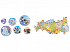 Комплект стендов "Карта России и достопримечательности ЯНАО" с подсветкой