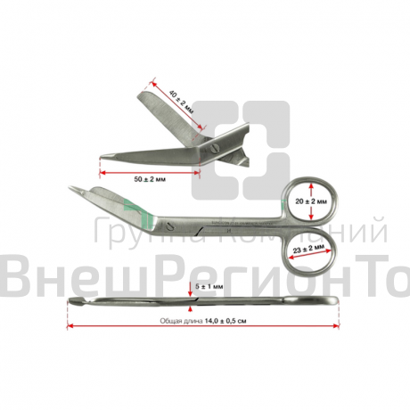 Ножницы для перевязочного материала многоразового использования.