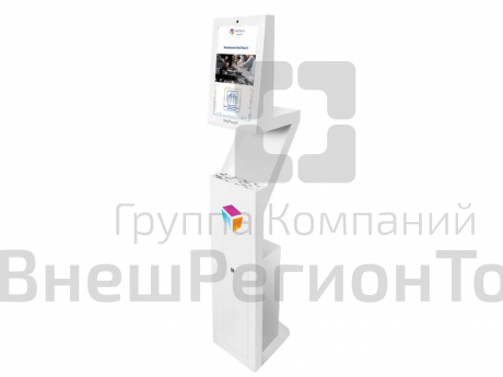 Бесконтактный напольный диспенсер с дисплеем и функцией автоматической дезинфекции рук.