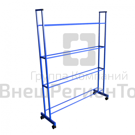 Стеллаж для хранения мячей на колесах 1345х1770х400 мм на 20 мячей.