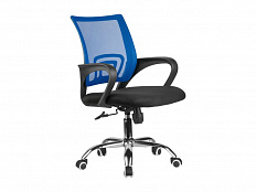 Кресло (спинка сетка синяя, сиденье черное)