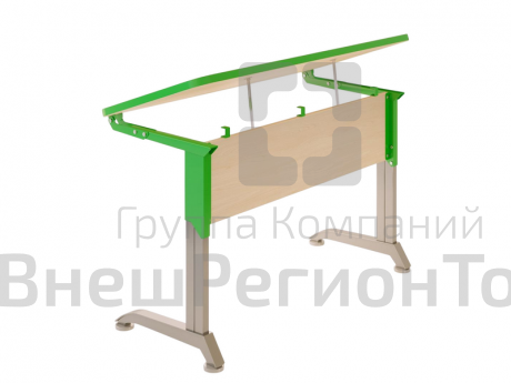 Двухместная парта "Мудрый филин" с наклоном столешницы (10 положений).