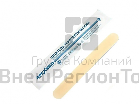 Шпатель терапевтический деревянный одноразовый, 100 шт.