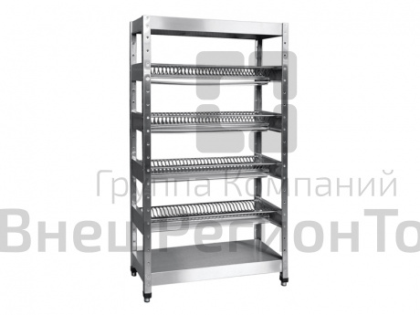 Стеллаж для сушки на 140 тарелок, нерж.ст., 1000х415х1725 мм.