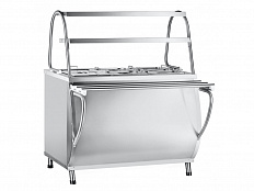 Мармит для вторых блюд паровой Патша, 2 полки + гастроемкости, L1120 мм