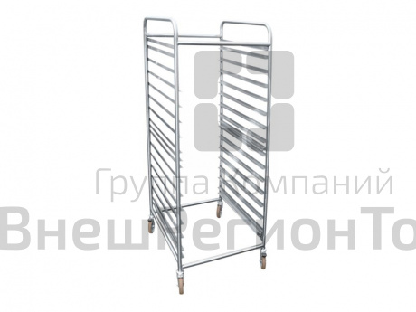Тележка-шпилька для гастроемкостей, нерж.ст., 14 уровней, 565х395х1519 мм.