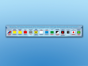 Стенд-лента по ПДД Флаги, применяемые при проведении соревнований по картингу, 340х50 см