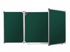 Трехэлементная магнитно-меловая доска 120х340 - алюминиевый профиль