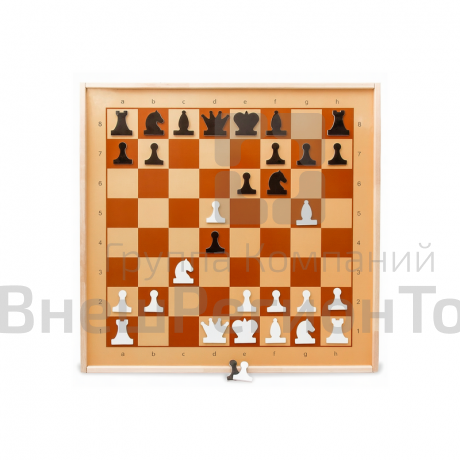 Доска шахматная демонстрационная магнитная 73х73 в деревянной раме.