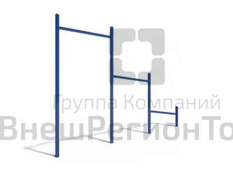 Турник тройной разноуровневый для подтягивания и отжиманий.