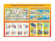 Стенд Правила безопасности школьника 200х140 см