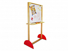 Магнитно-маркерно-меловая доска напольная 1400х700 мм