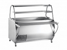 Прилавок холодильный открытый Патша, нейтр.шкаф, 2 полки, L1500 мм