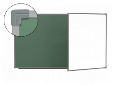 Доска меловая двухэлементная настенная 100х225 см, створка слева/справа