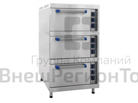 Духовка электр. на 3 секции, 9 противней из нерж.ст. р.530x470x30 мм.