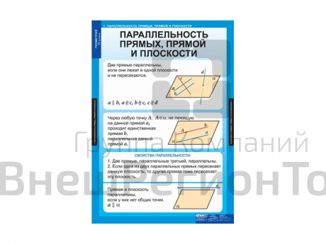 Комплект таблиц "Геометрия 10 класс".