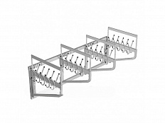 Вешалка гардеробная настенная ВГн (каркас светло-серый)