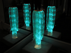 Световая труба фонтан с мягким основанием 1040х550х550 мм