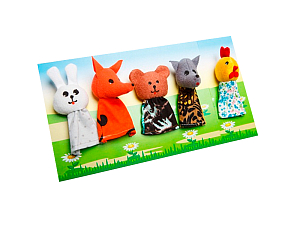 Заюшкина избушка — пальчиковые куклы, 5 персонажей