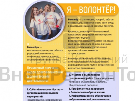 Стенд Я - волонтер 70х100 см.