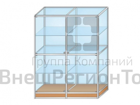 Витрина музейная стеклянная широкая - В4.