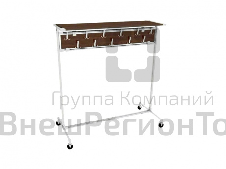 Вешалка напольная передвижная с полкой.