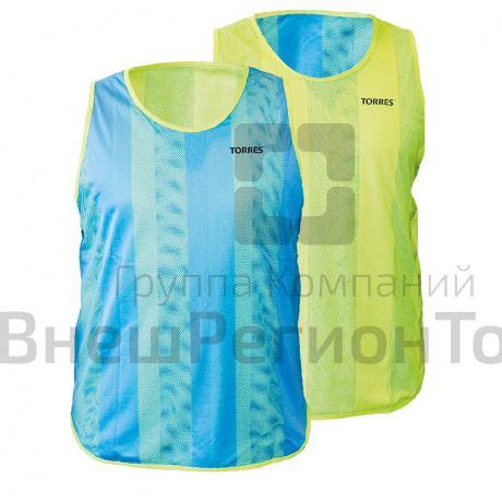 Спортивная манишка, двухсторонняя, желтая/синяя.