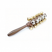 Джингл-стик деревянный с 18 бубенчиками, дуб, круглые бубенцы