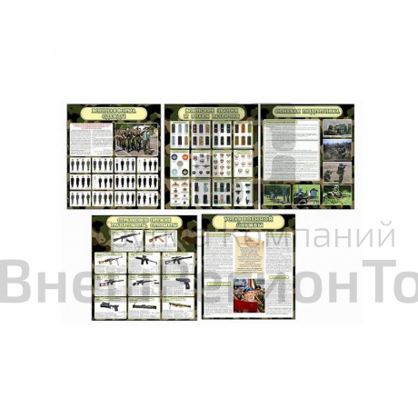 Комплект из 5-ти стендов "Военная подготовка".