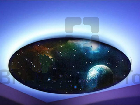 Фибероптический потолочный модуль звездное небо, аэрографический 1200х900х50 мм.