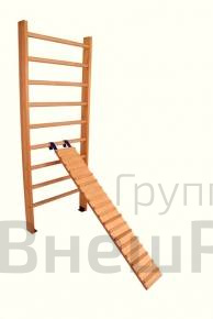 Навесная скамья 2 м, ребристая с зацепами.