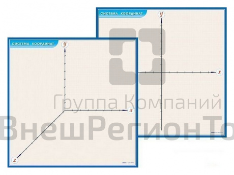 Фрагмент (демонстрационный) маркерный (двухсторонний) "Координатная плоскость".