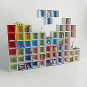 Стеллаж "Тетрис", прямой - вид 1