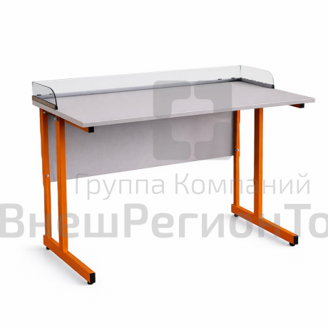 Стол ученический прямоугольная труба борт Оргстекло.