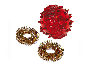 Массажный шарик с двумя металлическими кольцами