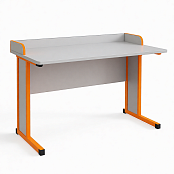 Стол ученический прямоугольная труба (зашивка и экран из ДСП) борт ДСП