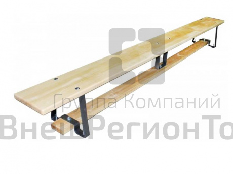 Гимнастическая скамья 1,5 м с металлическими ногами.
