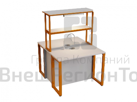 Стол рабочий малый островной для кабинета химии/биологии (с сантехникой).