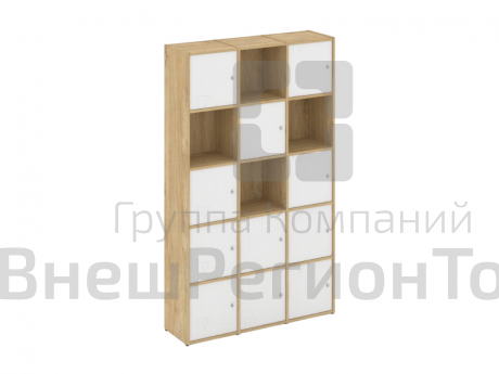 Система хранения №9 Тиквуд Светлый/Белый.