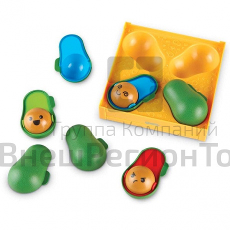 Развивающая игрушка Эмоции с авокадо (9 элементов).