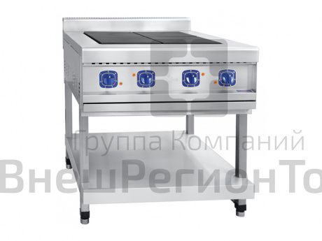 Плита электрическая на подставке, нерж.ст., 4 конфорки, 84х90х(86)94,2 см.