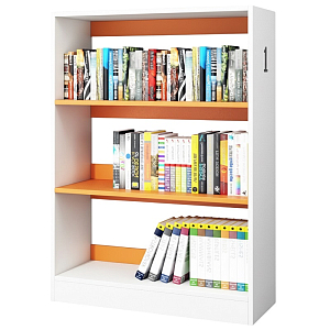 Стеллаж, 1000х400х1400 мм (белый/оранжевый)