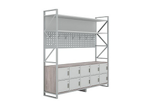 Гардероб односторонний с закрытой тумбой для обуви