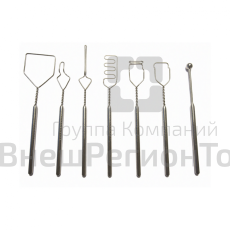 Логопедические зонды для постановки звуков c металлическим шариком, 7 шт..