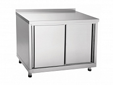 Стол-тумба купе пристенный, нерж.ст., 1 полка, 1000х600х900(860) мм