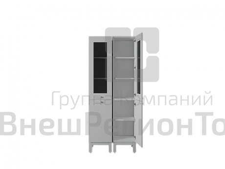 Шкаф для лабораторной посуды двухстворчатый.
