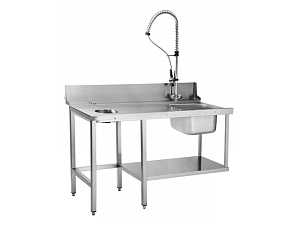 Предмоечный стол для посудомоечной машины  купольной, 151,2x70,2x108 см