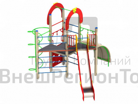 Детский игровой комплекс "Веселый уголок", h1500.