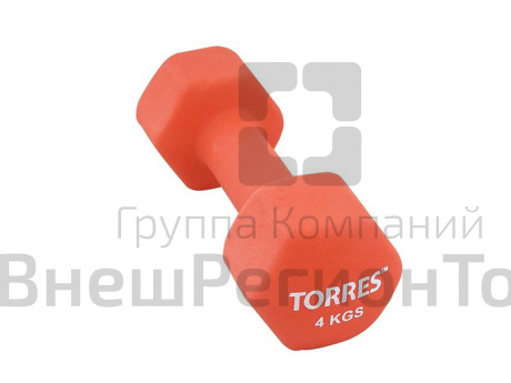 Гантель 4 кг красная.